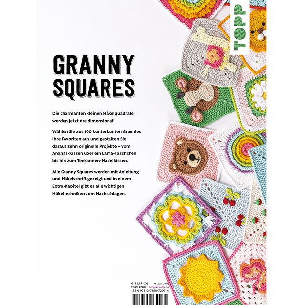 3D Granny Squares häkeln Topp
