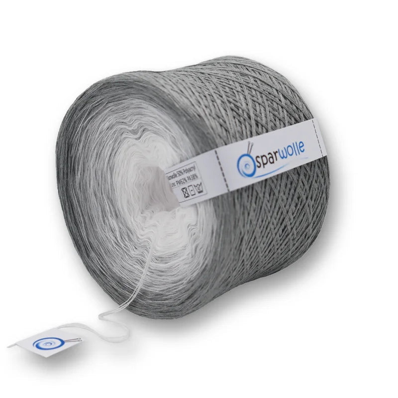 Bobbel Farbverlaufsgarn, WhiteLine SparWolle