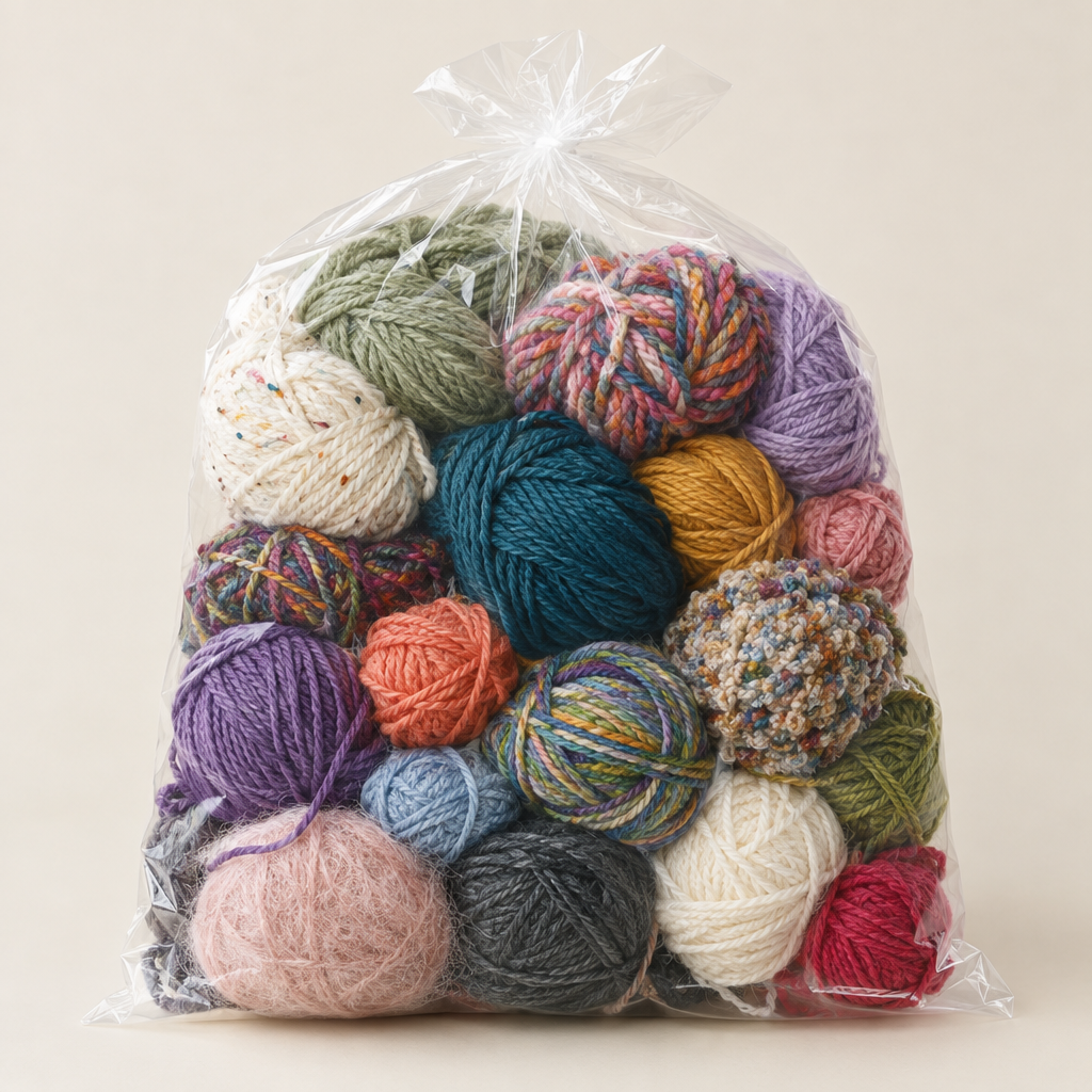 Illustrative mixed-yarn bag