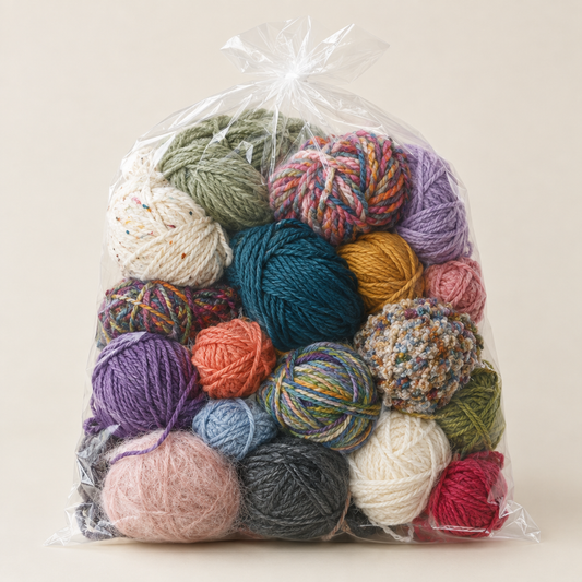 Illustrative mixed-yarn bag