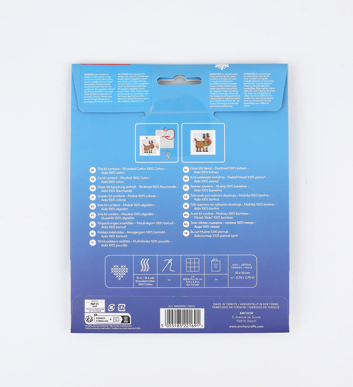 Anchor Rudolph Stickset – Verpackungsrückseite