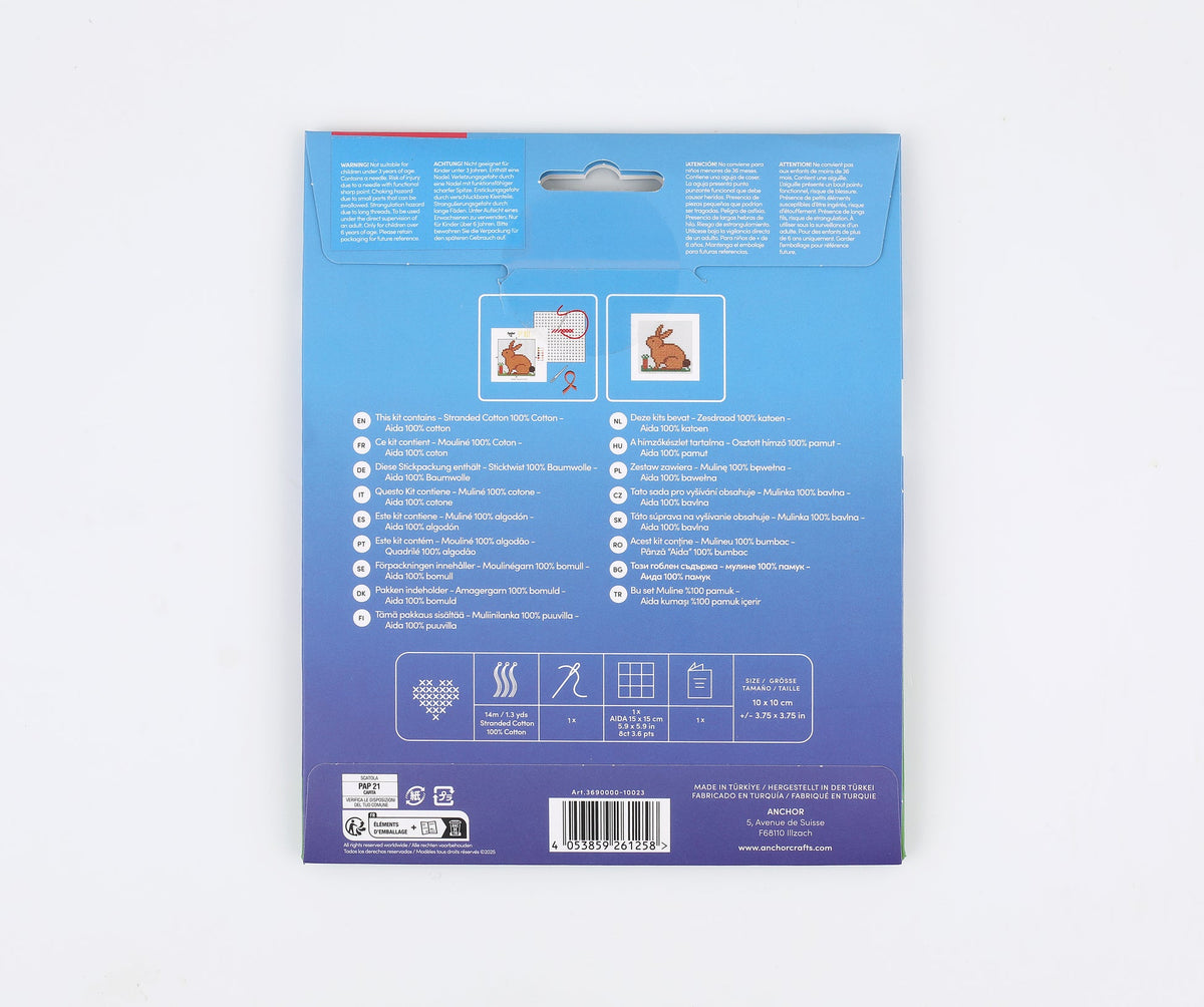 Anchor Hase Stickset – Verpackungsrückseite