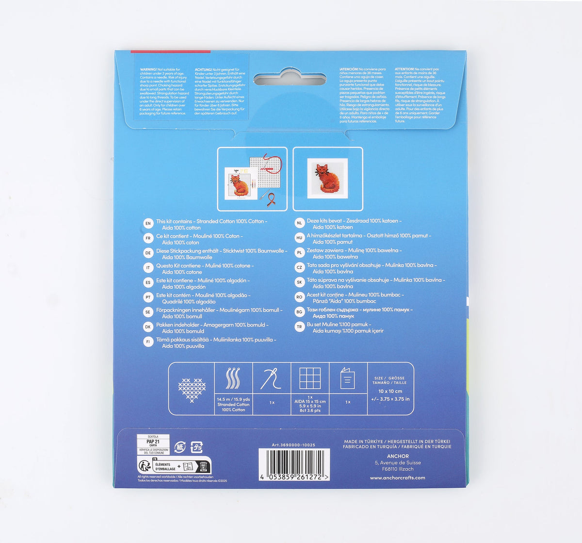 Anchor Cat Stickset – Verpackungsrückseite