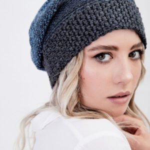 SparWolle Moss Stitch Mütze Häkelanleitung