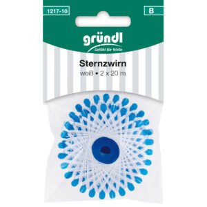 Gründl Sternzwirn, 2 x 20 m, schwarz & weiß