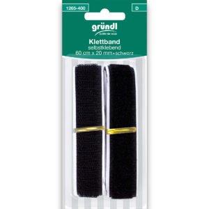 Gründl Klettband selbstklebend, 60 cm x 20 mm