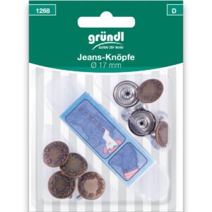 Gründl Jeans-Knöpfe, Ø 17 mm, 8 Stück