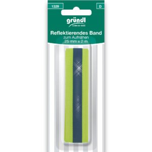 Gründl Reflektierendes Band zum Aufnähen, 25 mm x 2 m