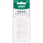 Gründl Klettpunkte selbstklebend, Ø 20 mm, weiß, 8 Stück