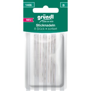 Gründl Sticknadeln mit Spitze, 8 Nadeln
