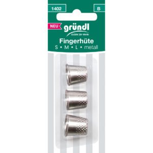 Gründl Fingerhüte, 3 Stück (S, M, L)