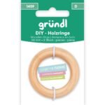Gründl DIY Holzringe, 50 mm, 2 Stück