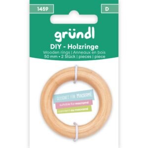 Gründl DIY Holzringe, 50 mm, 2 Stück