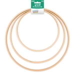 Gründl DIY Bambus-Ringe, 205 mm, 260 mm, 305 mm, 3 Ringe