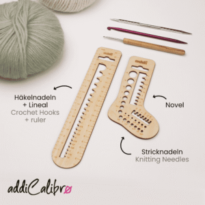 Addi addiCalibro Holznadelmaße für Stricknadeln, Novel-Nadeln und Häkelnadeln