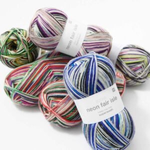 Rico Design Socks Neon Fair Isle 4-fädig Sockenwolle