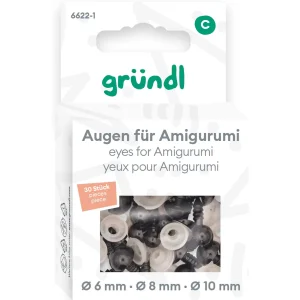 Augen für Amigurumi, Ø 6/8/10 mm